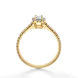 Złoty pierścionek diament szlif szmaragdowy SBPZ_059